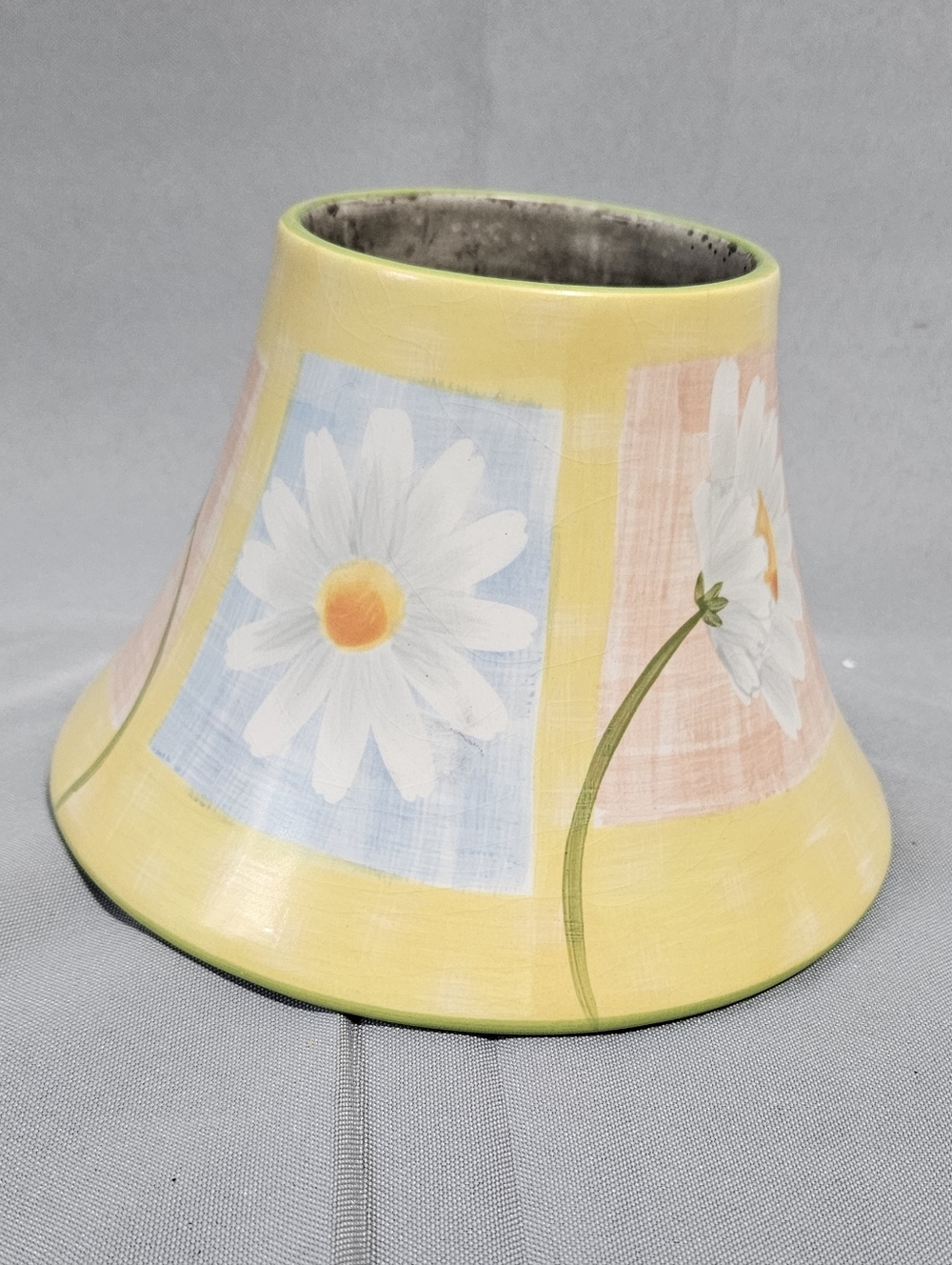 YANKEE CANDLE Cottagecore Country JAR TOPPER SHADE Floral Yellow SPRING DAISIES